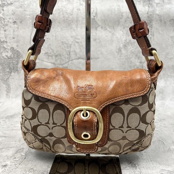 COACH SOHO Flap Legacy Signature Hand Bag - Picture 2 of 16